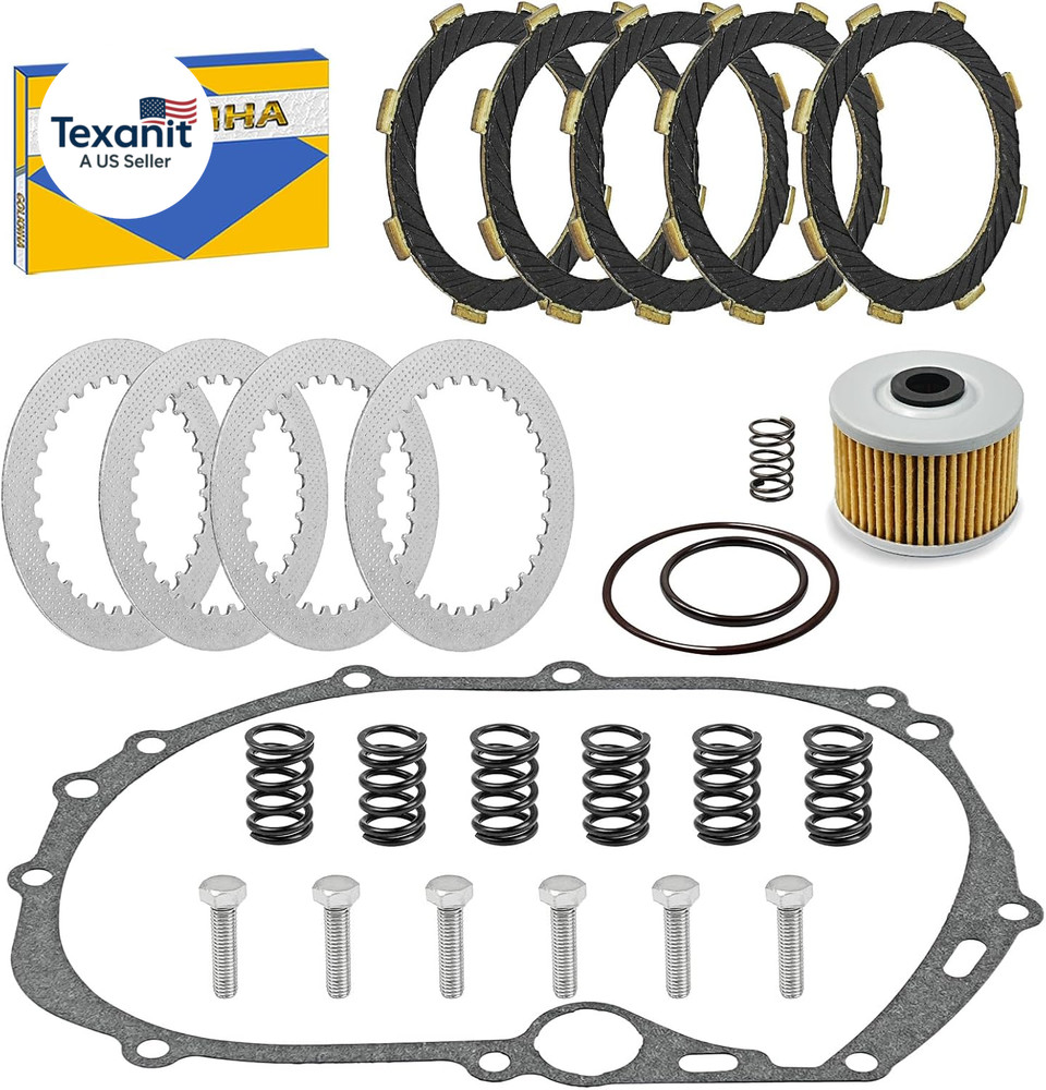 Clutch Kit & Friction Steel Plates with Heavy Duty Gasket & Springs for Kawasaki
