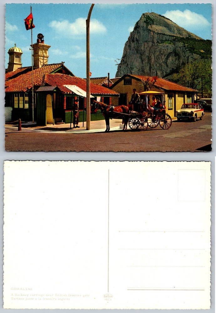 Continental Gibraltar Carriage Street Scene Postcard