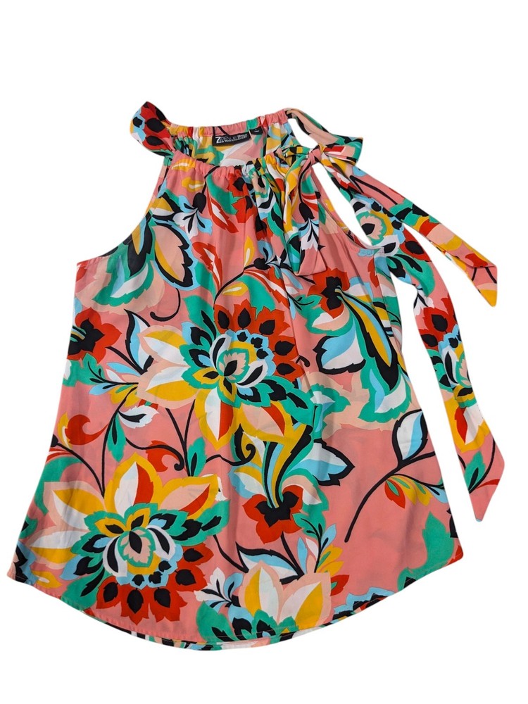 7th avenue design studio new york co Floral Halter Tank Top Size Small. women's