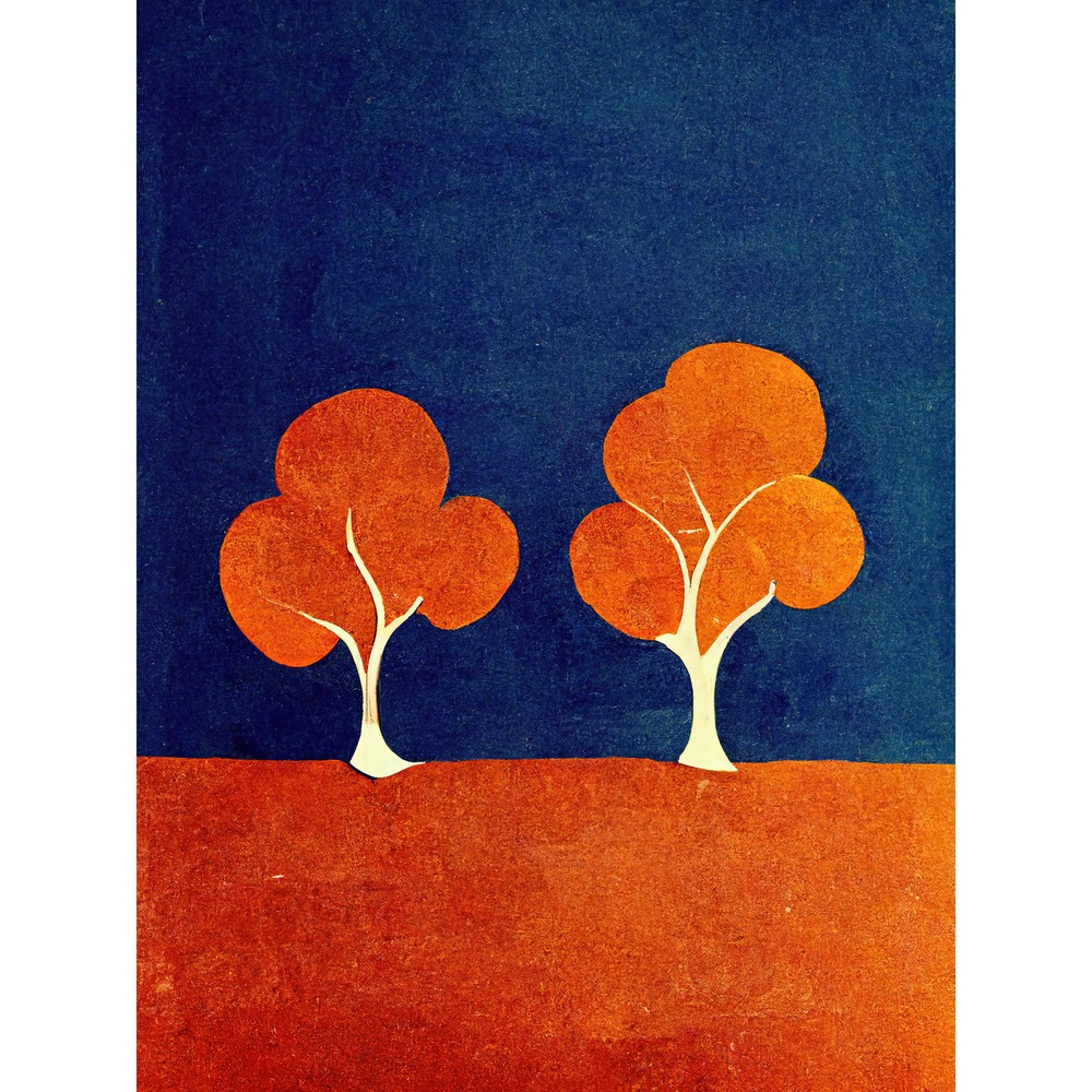 Abstract Forest Trees Matisse Style Huge Wall Art Poster Print Giant-image