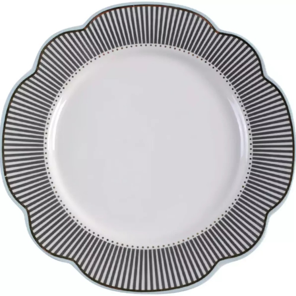 Grace Teaware Scallop Navy Dinner Plate 11.5