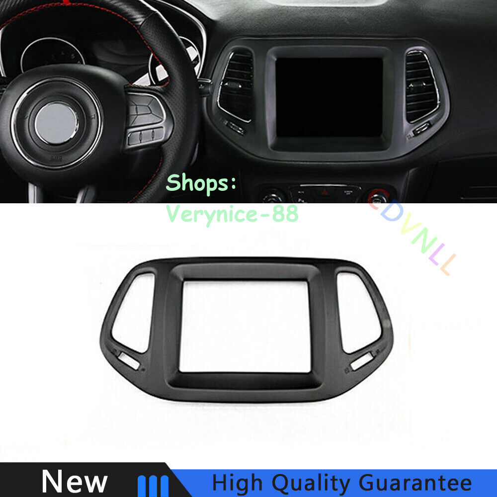 Fit For Jeep Compass 2017-2020 Matte Black Central Console Navigation Frame Trim