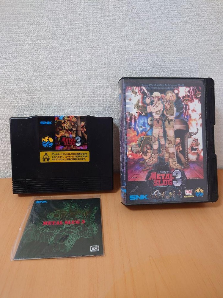 AES Neo Geo Metal Slug 3 SNK ROM Catridge NGH-2560 w/Box w/Instruction MS Japan
