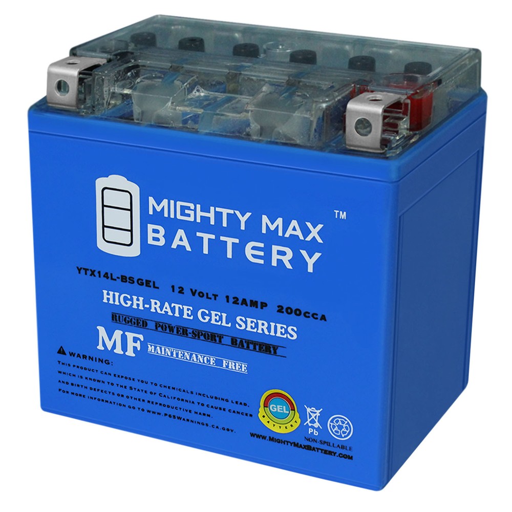Mighty Max YTX14L-BS GEL Battery Compatible with BRP 600 Ryker (ACE) 23-24-image