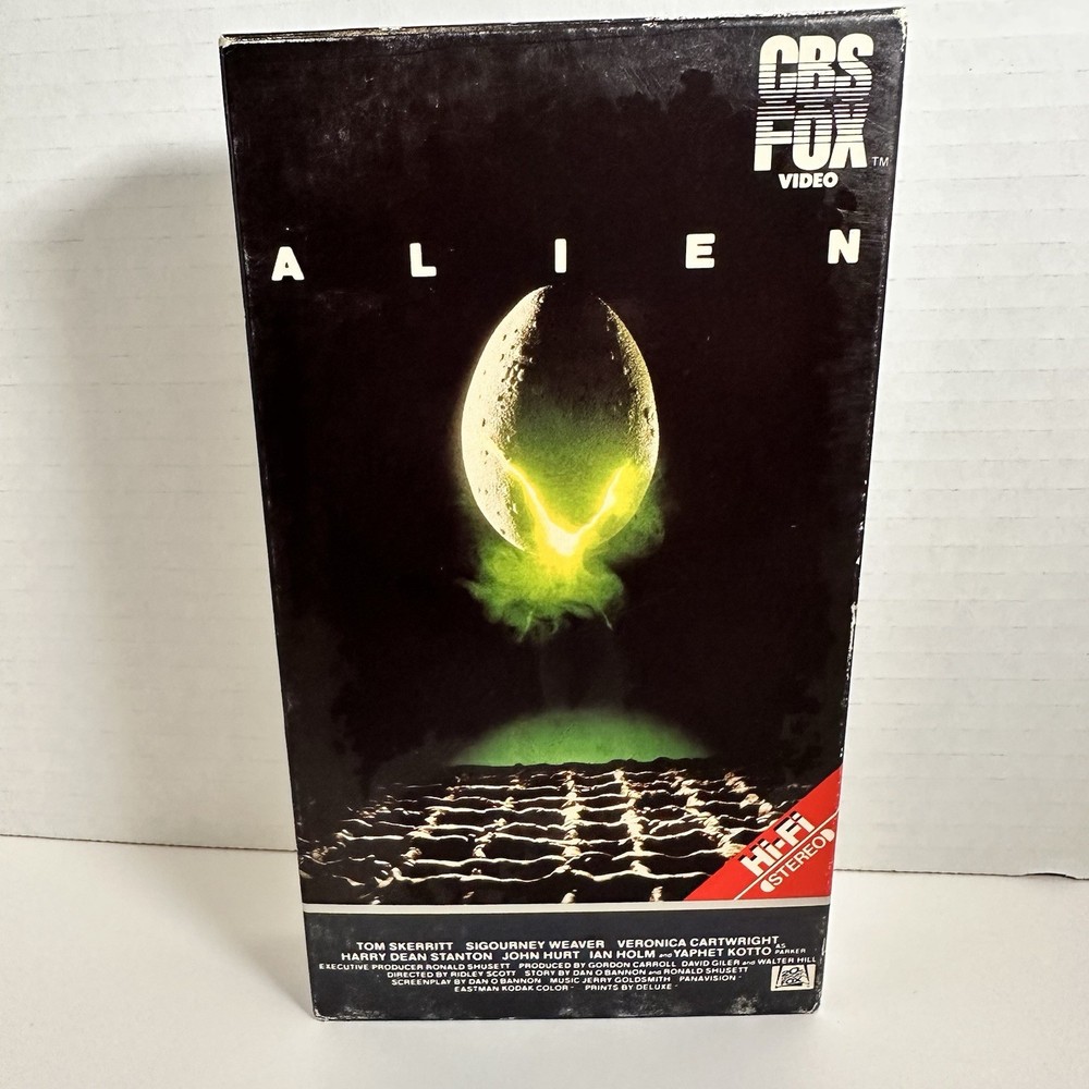 Alien 1979 Original Movie CBS Fox VHS 1984 Release Ridley Scott HI-FI Red Label