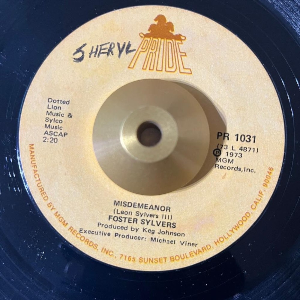 FOSTER SYLVERS Misdemeanor/SYLVERS So Close SOUL FUNK 45 VG++ HEAR