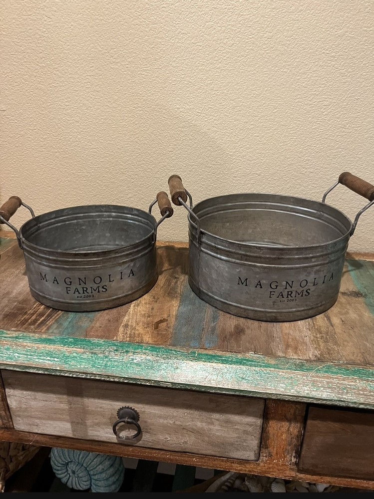 Magnolia Farms Decorative Metal Tins for Home Decor