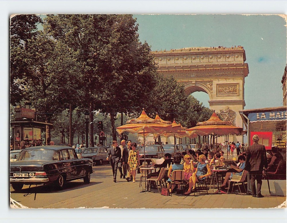 Postcard The Arch of Triumph Paris France