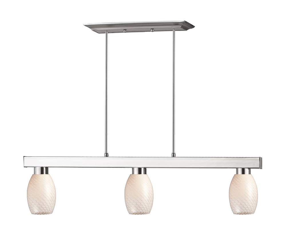 Cobalt 3-Light Linear Pendant Light In Brushed Nickel