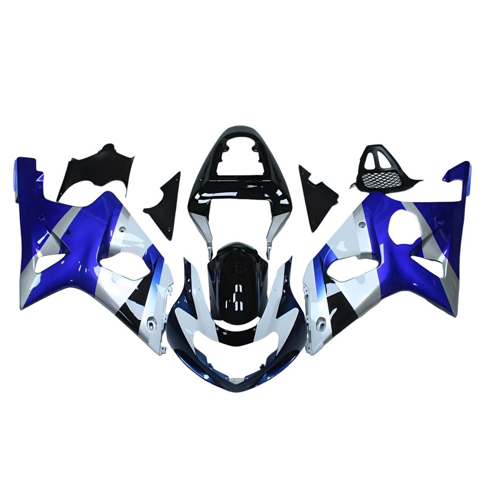 White Blue Silver Fairing Kit for Suzuki GSXR1000 2000 2001 2002 K1 ABS Bodywork