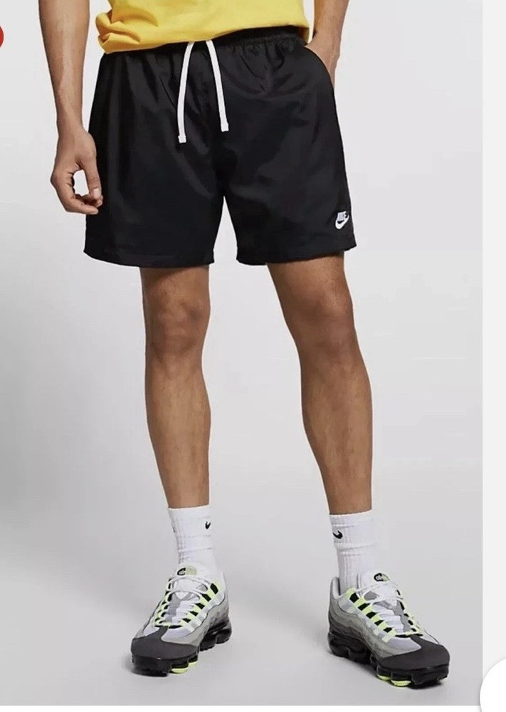 Nike shorts men's Small club Sportswear flow Woven drawstring gym run lined