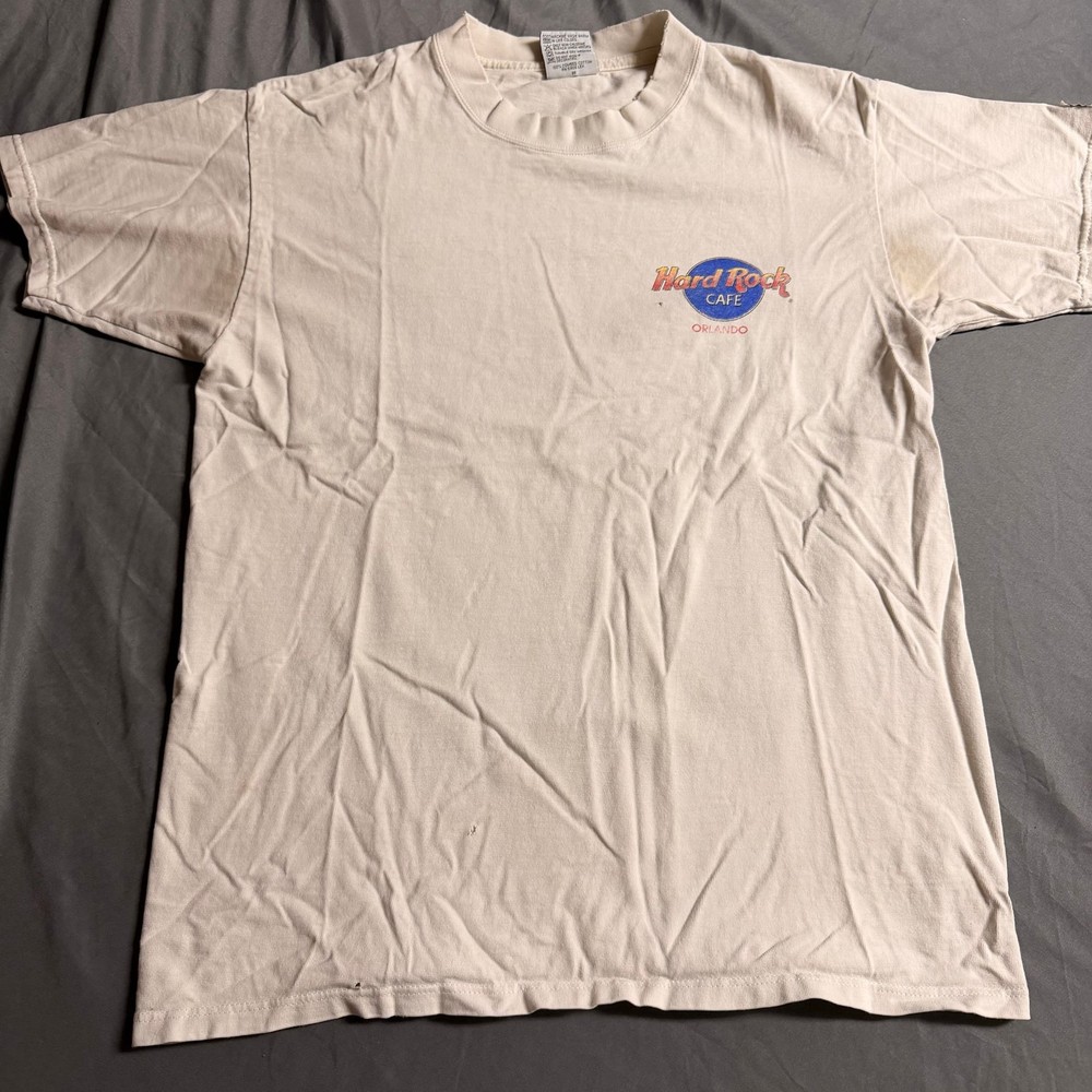 Vintage Hard Rock Cafe Orlando White Heavy Tee T-Shirt