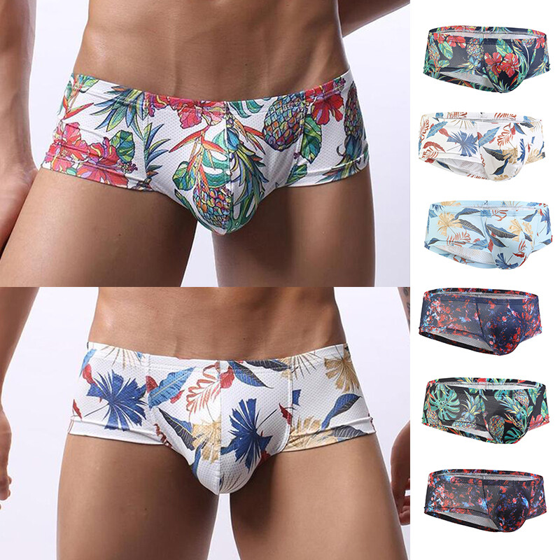 Mens Ice Silk Underpants Seamless Boxer Briefs Underwear Pouch Thong Panties UK