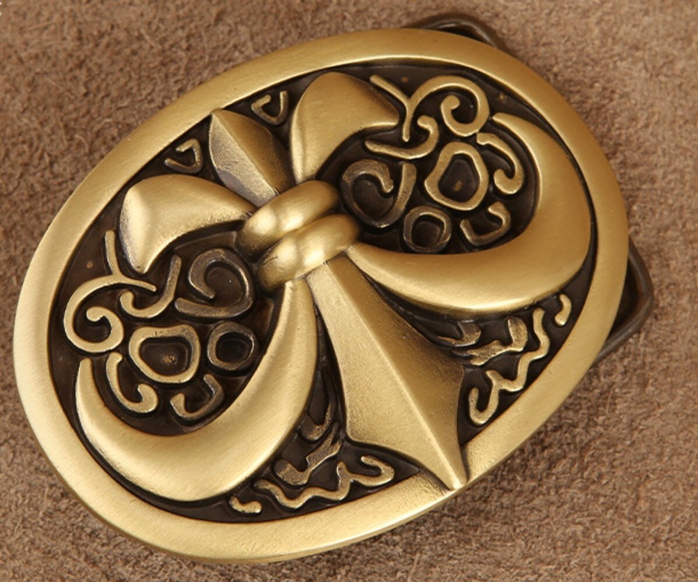 Solid Brass Western Belt Buckle for Men & Women Cowboy Rodeo Style Casual Wear