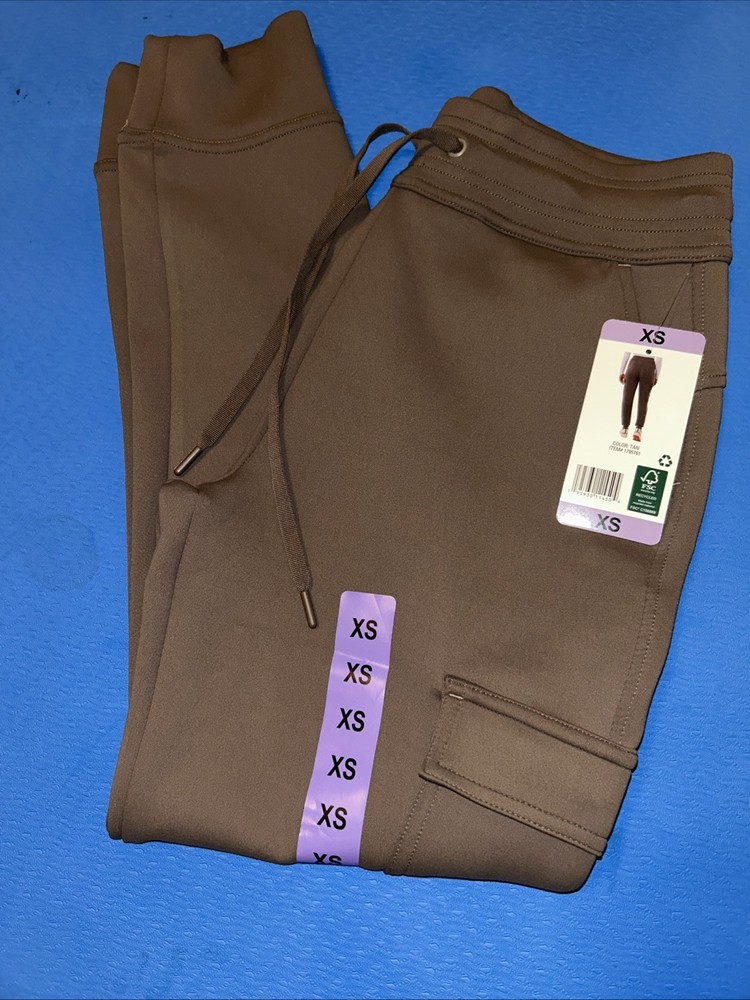 32 Degrees Cool Women's Wide-Leg Ribbed Semi-Flare Pants, Tan,   Size  XS Tvk