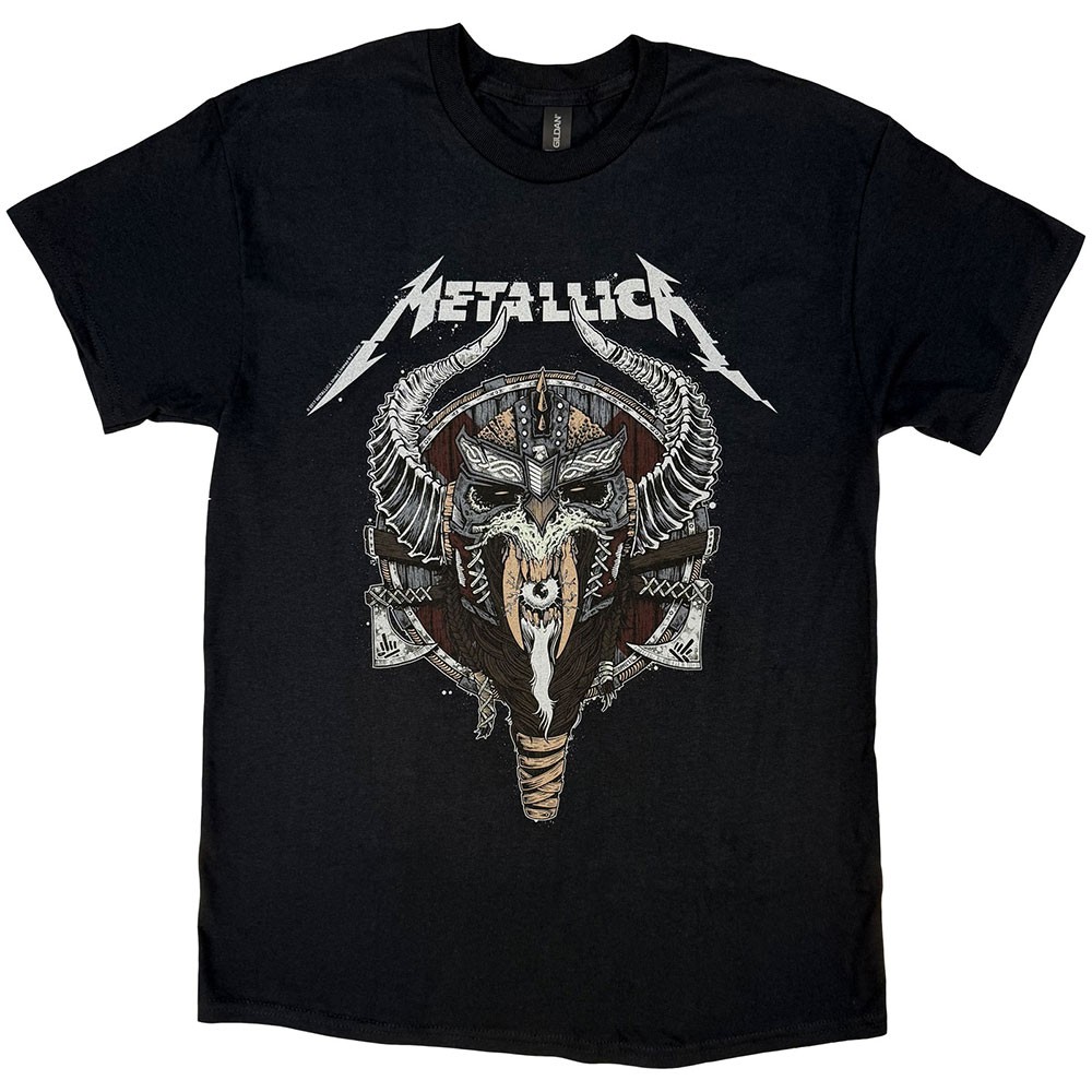 Metallica T Shirt Viking Band Logo new Official Mens Black