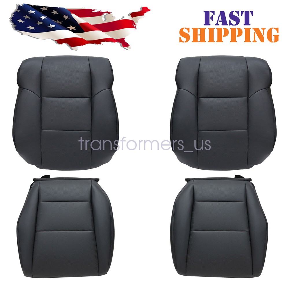 Fits 2009-2014 Acura TSX Driver / Passenger Perforated Leather Seat Cover Black