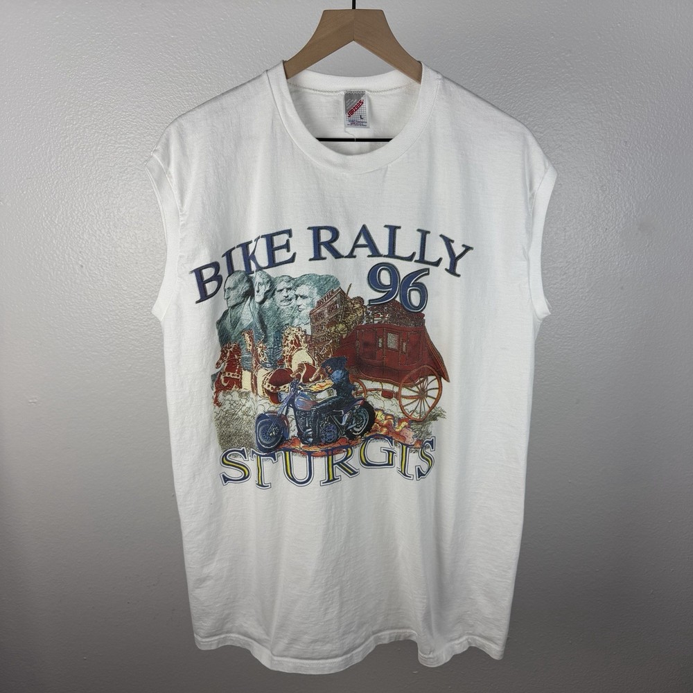 Vintage 90’s Sturgis Bike Rally Motorcycle Biker Tank Top T Shirt Size Large