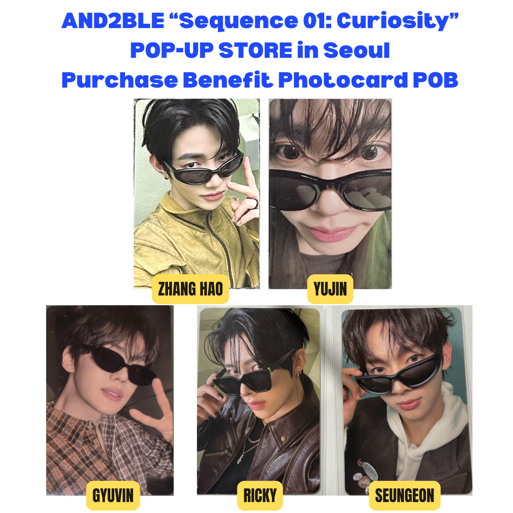 AND2BLE “Sequence 01: Curiosity” POP UP STORE Seoul Purchase Benefit PHOTOCARD