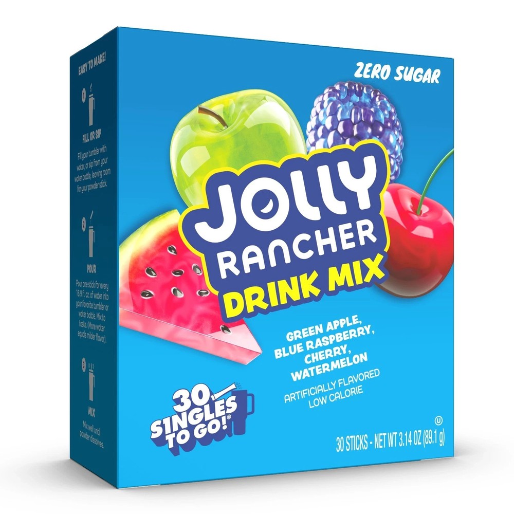 Jolly Rancher Sugar-Free Variety Pack Singles to Go Powdered Drink Mix 30 Count