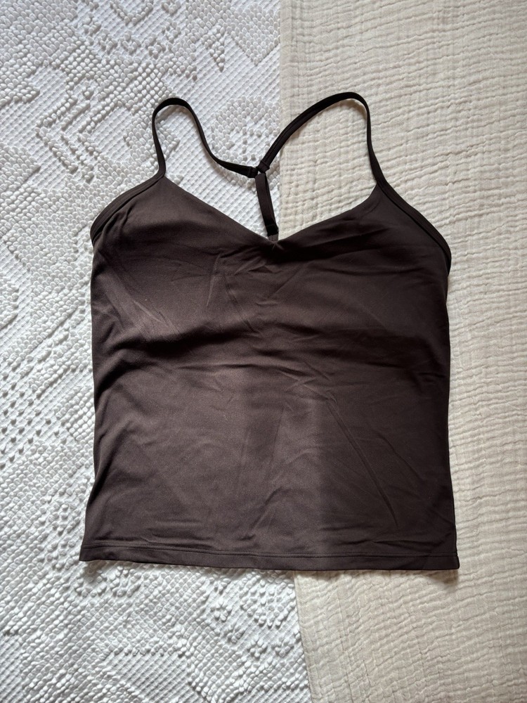 Women’s Old Navy Active Studiosmooth Sports Bra Tank Top Brown Size Small