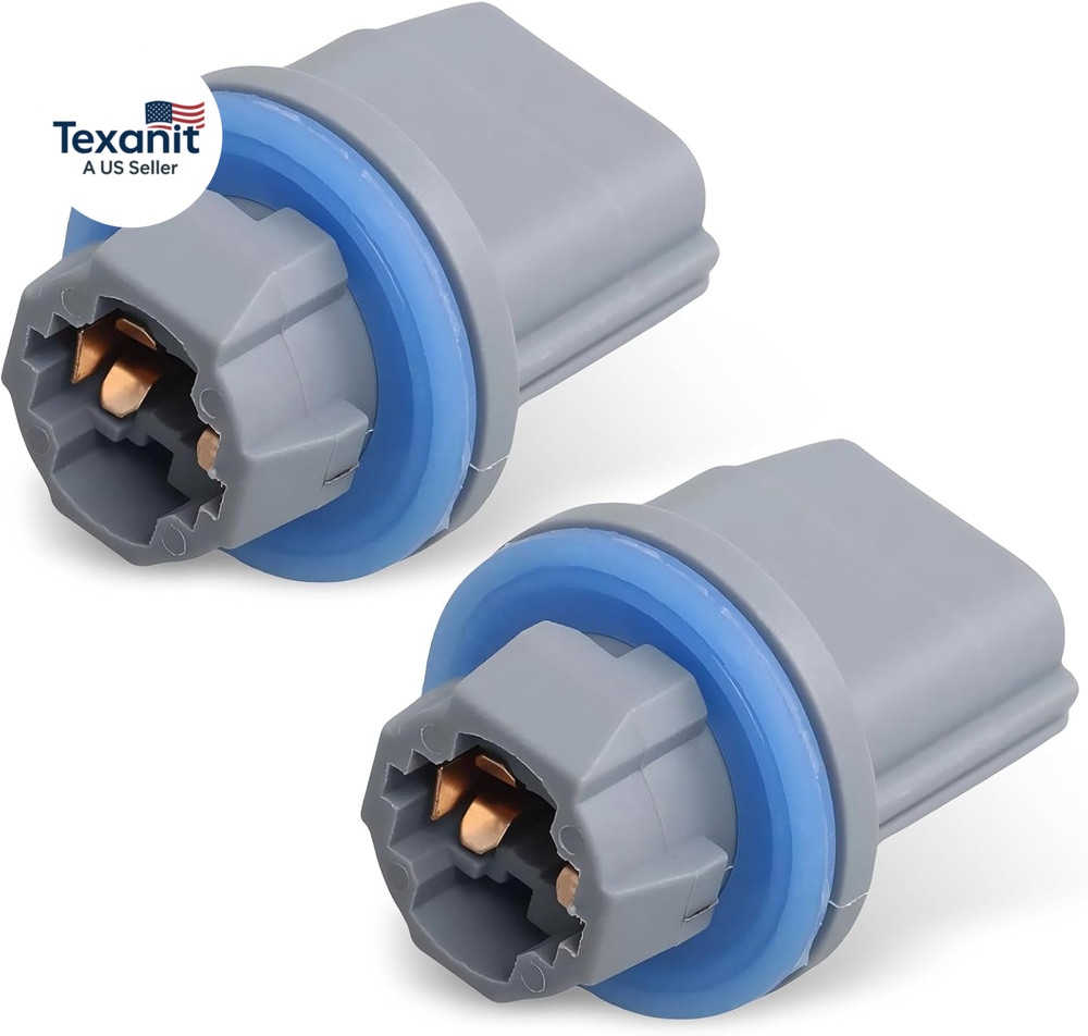 2 PCS 2 Pin License Plate Light Socket, Rear Tail Brake Lamp Plug, Ford Reverse