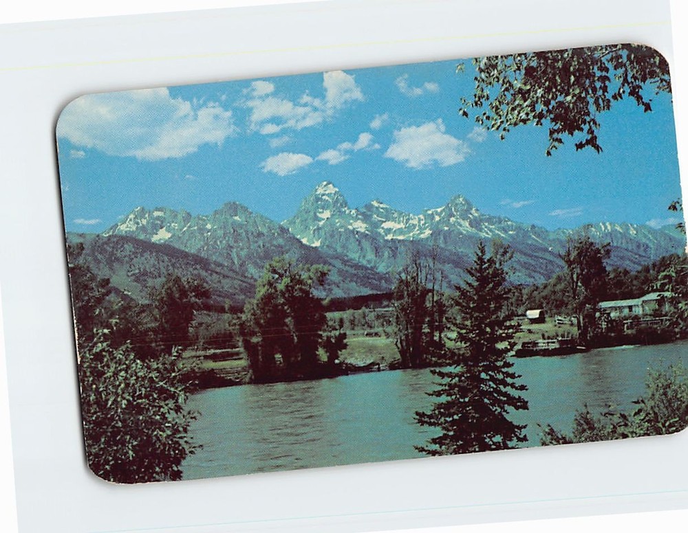 Postcard View of the Tetons from Snake River Jackson Hole Wyoming USA