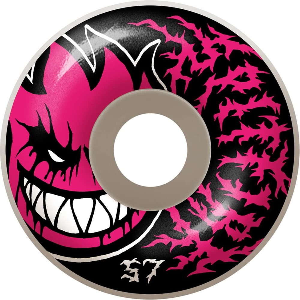 Spitfire Deathmask 57mm White/Pink Skateboard Wheels (Set of 4)
