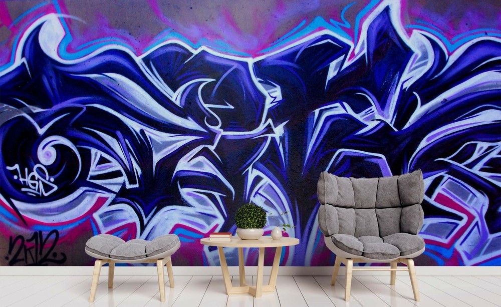 3D Abstract Graffiti Wallpaper Wall Mural Removable Self-adhesive 261-image