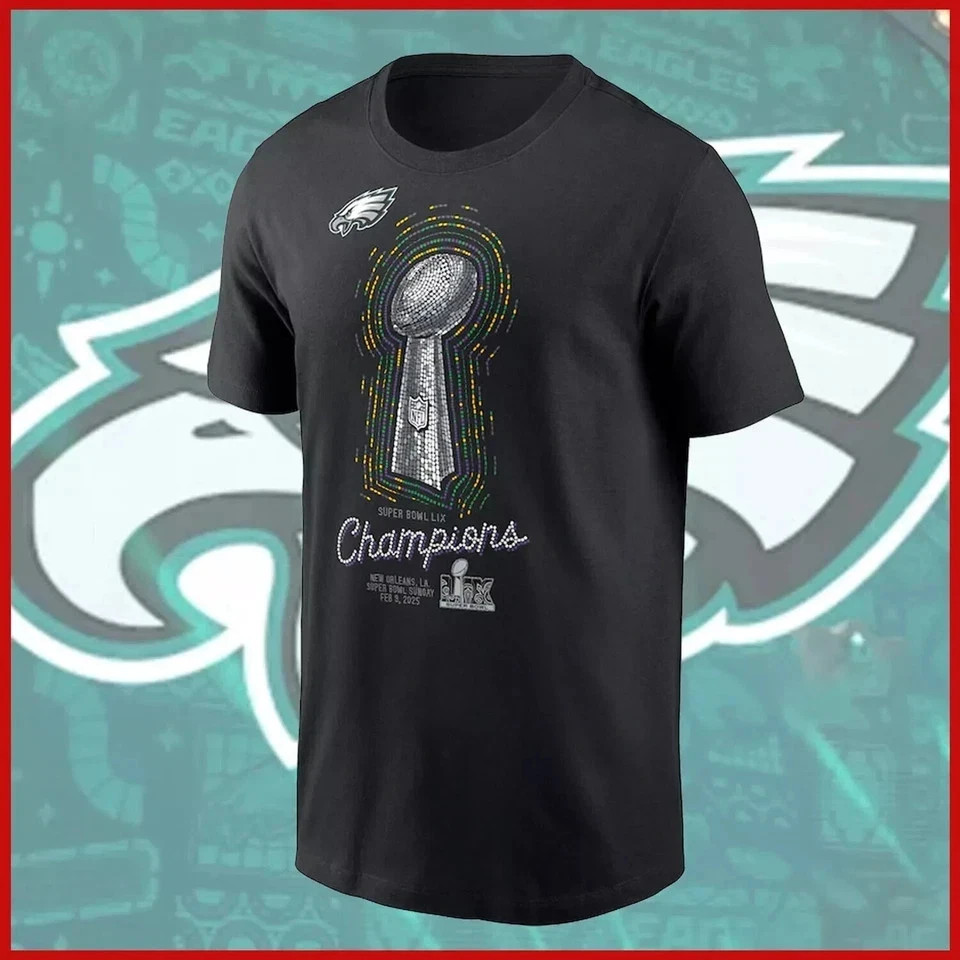 Philadelphia 2025 Eagle Super Bowl LIX Champions T-Shirt All Size S-4XL