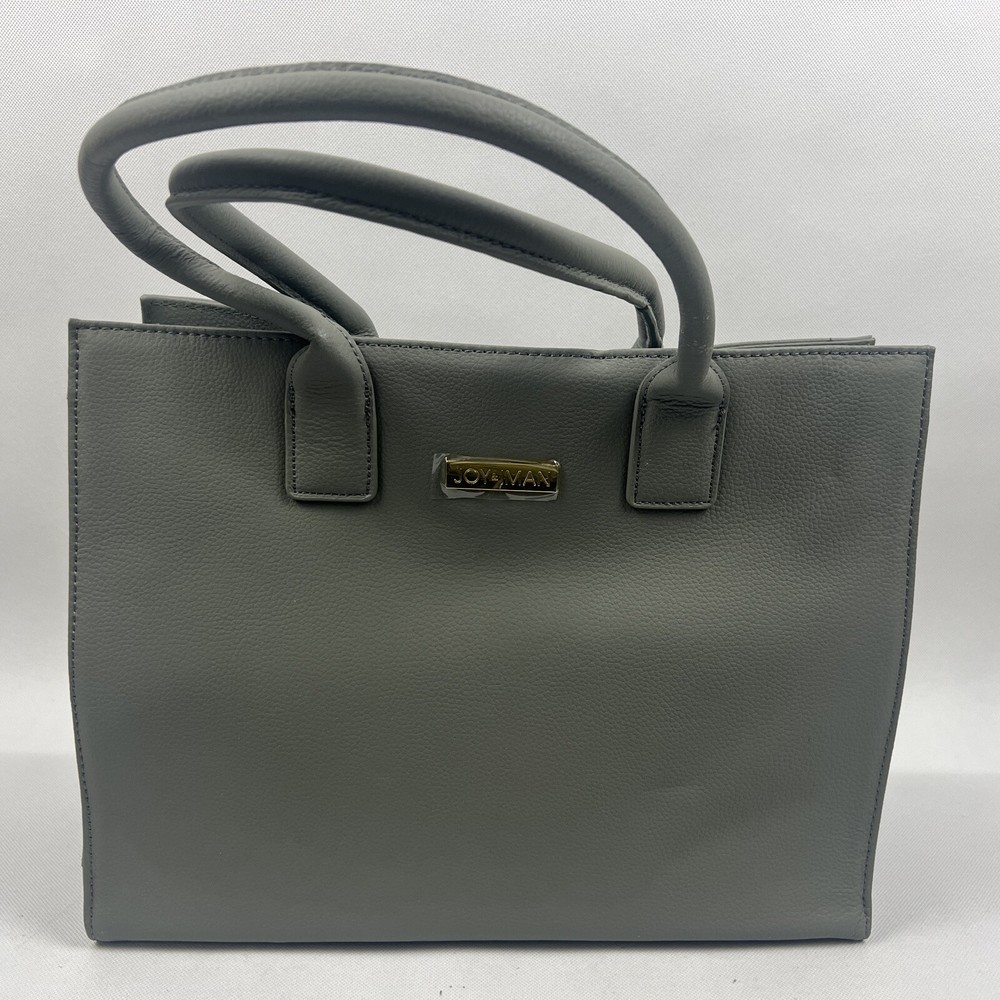 Joy & Iman Gray Large Handle Tote Bag Purse for Women
