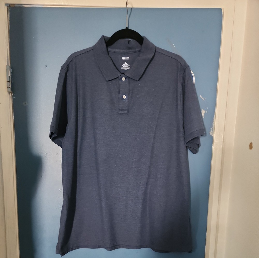 Mens Sonoma Blue Polo Shirt XL