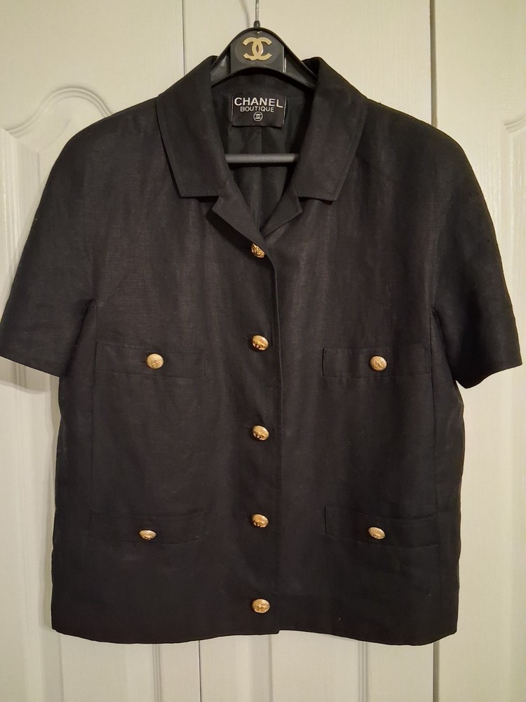 vitage   classic Chanel linen classic top size 10