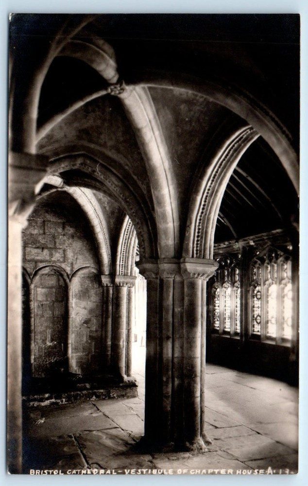 RPPC Bristol Cathedral Chapter House - ENGLAND UK W.A. Call Postcard
