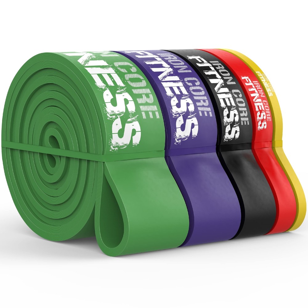 Chin up Assist Exercise Bands. Resistance Pull Up Bands Set of 5 Gym Quality ...