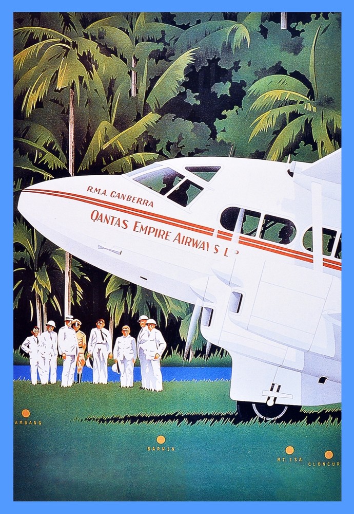 Travel Decoration Poster.Home Room Interior design.Oantas Jungle.6589
