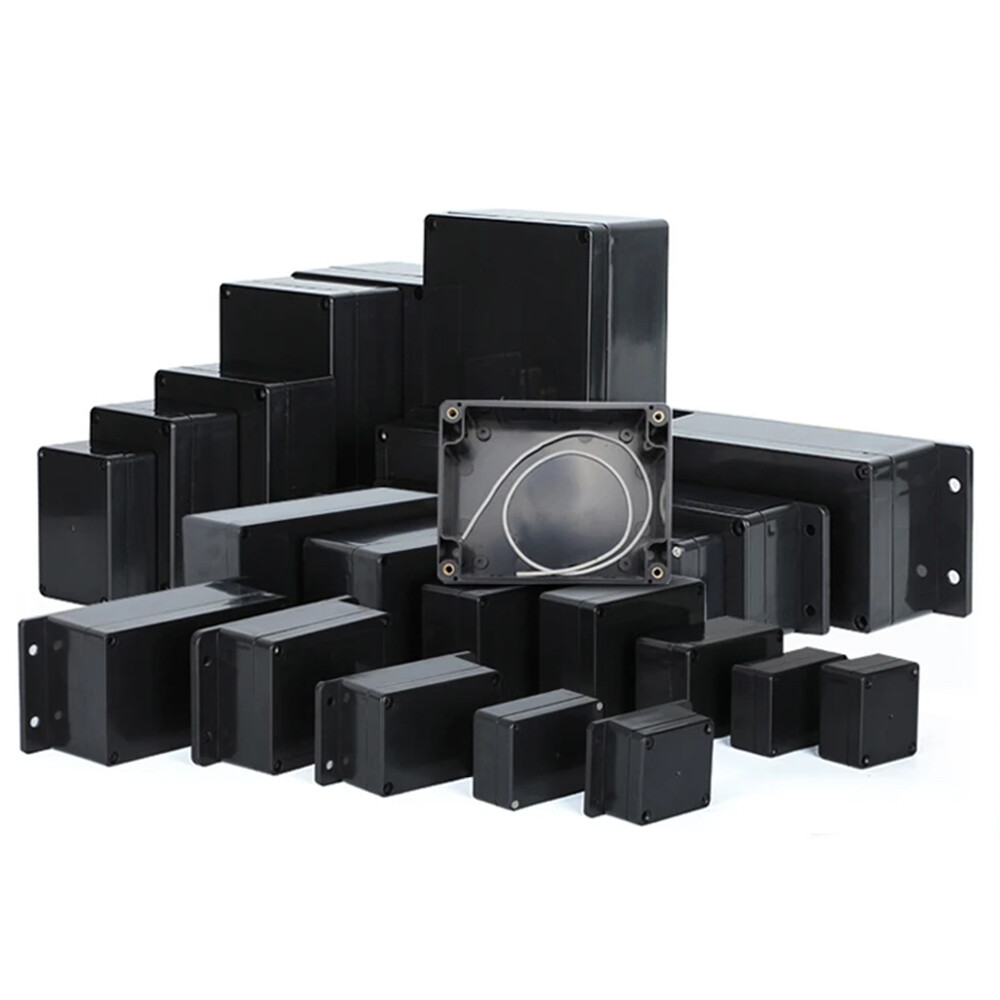 2x Electrical Boxes IP67 ABS Plastic DIY Project Enclosure Waterproof Dustproof-image