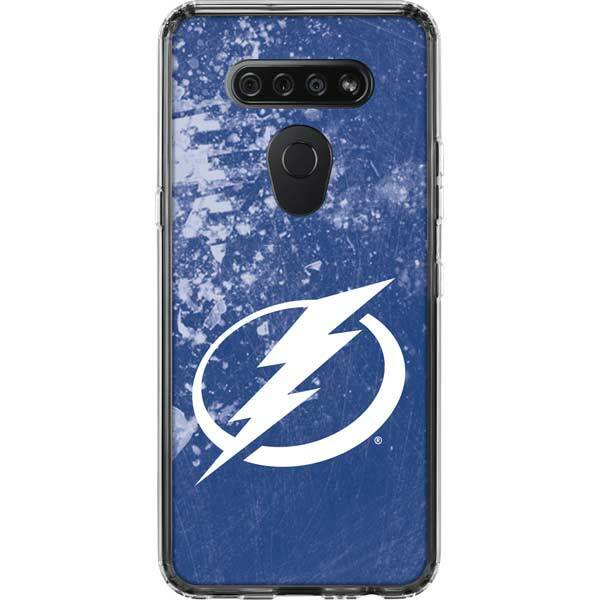 NHL Tampa Bay Lightning LG K51/Q51 Clear Case - Tampa Bay Lightning Frozen