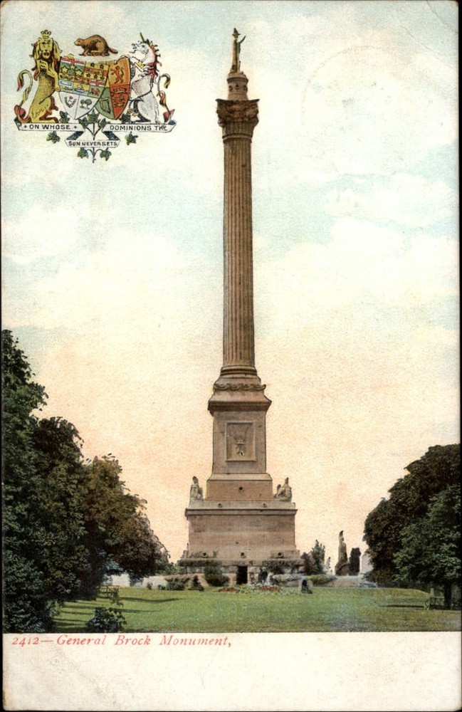 Niagara on the Lake Ontario Canada General Brock Monument UDB vintage postcard