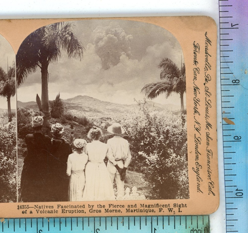 Volcanic Eruption Gros Morne Martinique FWI Keystone Stereoview