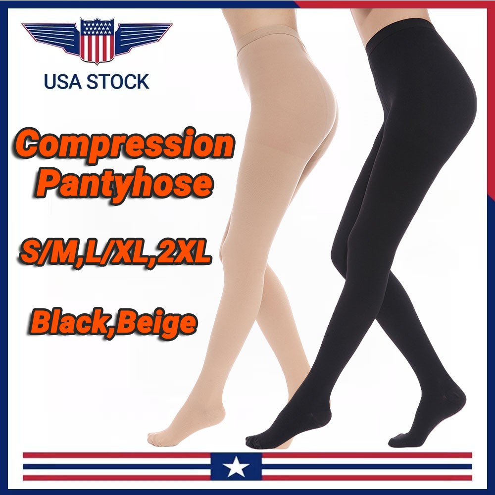 Compression Pantyhose Graduated Tights Prevent Varicose Veins & Swelling US