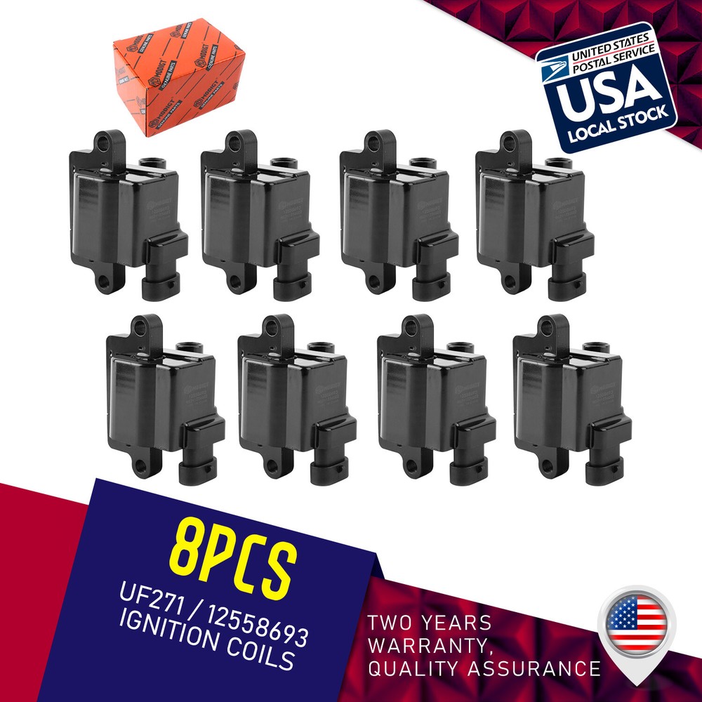 8 New Ignition Coils SET for Chevy Silverado GMC 12558693 D581 UF271 C561