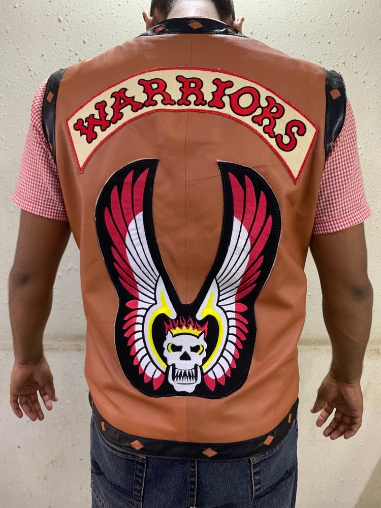 The Warriors Movie Stylish Vest Leather Jacket Bike Riders Best for Halloween