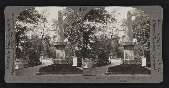Photo:Battle monument and north bridge, Concord, Mass.