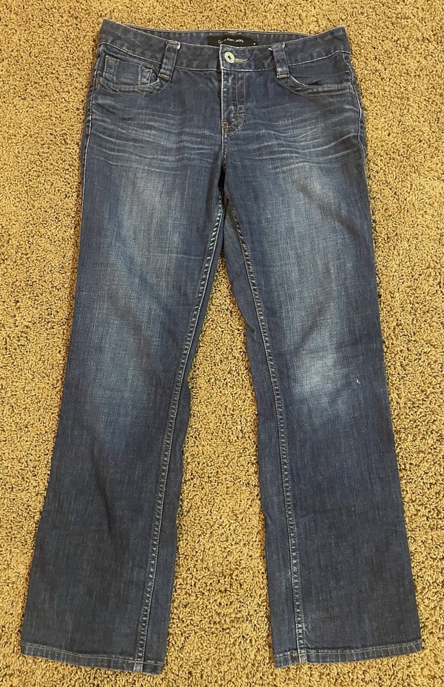 Calvin Klein Lean Bootcut - Flap Pocket Blue Denim Jeans Womens Size 10. (8)