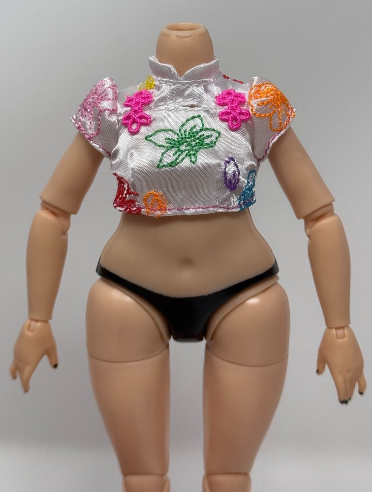 Rainbow High Chalk Style Amaya Raine Doll Outfit White Top Embroidered Blouse