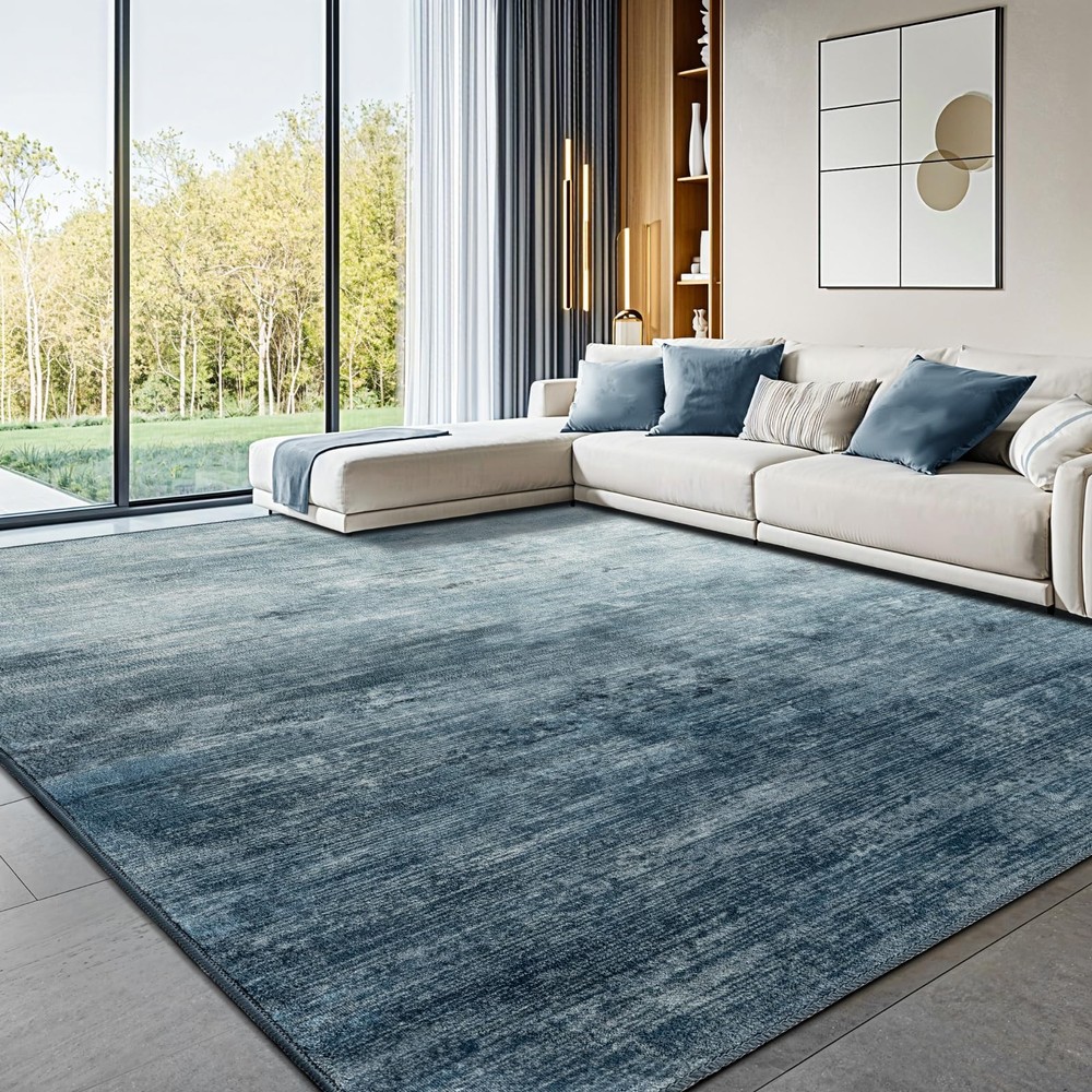 Washable Rug 9x12 Area Rugs for Living Room - Stain Resistant Non-Slip Backin...