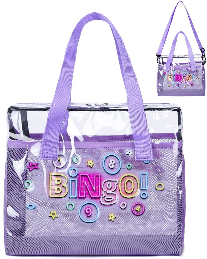 Clear Bingo Bag for Bingo Daubers Dabbers Dobbers Transparent Bingo Bags with...