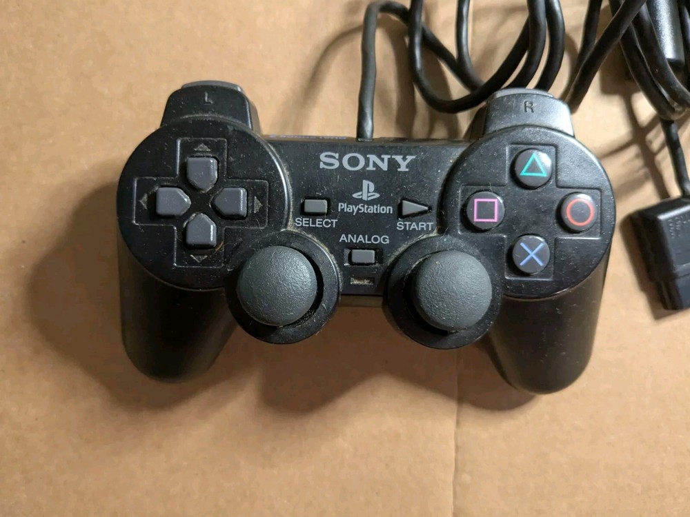 Sony PS2 BLACK Wired Controller OEM DualShock PlayStation 2 AUTHENTIC