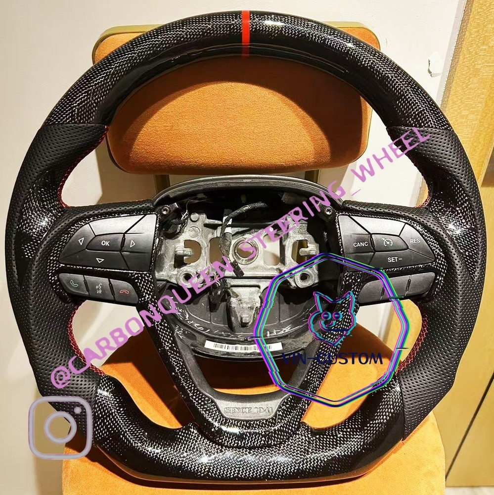 REAL CARBON FIBER STEERING WHEEL FOR JEEP GRAND CHEROKEE 14-21 YEARS